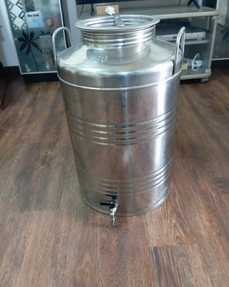 fusto in acciaio inox da 50 litri 