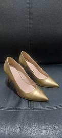 Scarpe col tacco Benetton oro