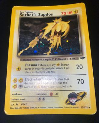 Rocket's Zapdos + Swirl GC 15/132 Gym Challenge GD