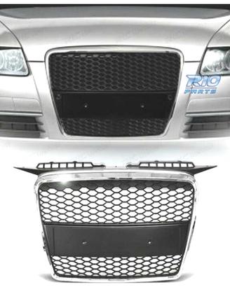 GRIGLIA AUDI A3 8P 8PA 05-08 LOOK RS CROMO NERO