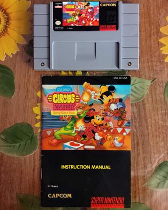 The Great Circus Mystery Gioco Snes NTSC + Manuale