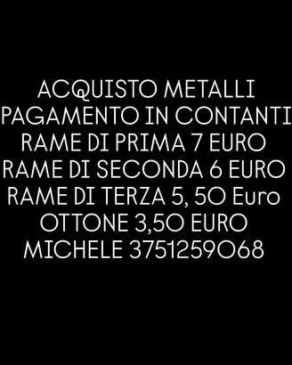 metalli vari pagamento immediato