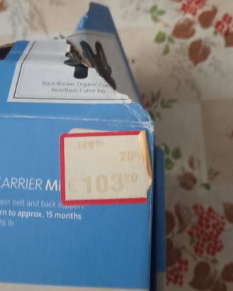 marsupio per trasporto bambino 