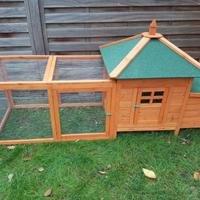 Casetta legno giardino recinto pollaio per galline