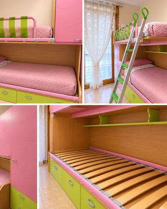 Cameretta bambini con soppalco Moretti Compact.