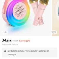 cassa e microfoni per karaoke 