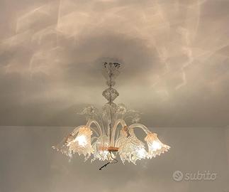 Lampadario vetro di murano vintage