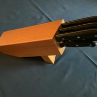 Set di 6 coltelli da cucina + ceppo in  legno