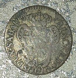 Piemonte, Savoia,10 soldi 1796 argento biglione