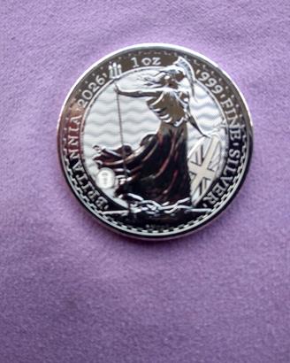 B R I T A N N I A 2 0 2 6 - 1 OZ. PURO ARGENTO 999