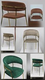 sedia new velvet in velluto 