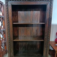Libreria etnica coloniale in legno massello