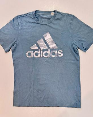 T-shirt Adidas grigia con logo