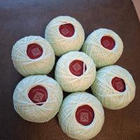 gomitoli puro cotone ricamo. 