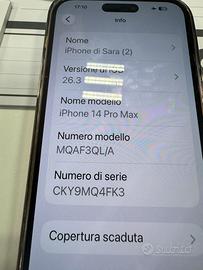 Iphone 14 pro max 512 mb nero