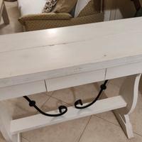 Consolle apribile a libro in stile rustico / arte 