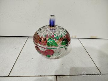 vaso vetro decorato