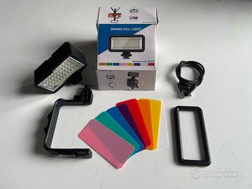 Luce per gopro cellulare macch foto da immersione