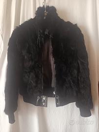 Giubbotto bomber donna 100% coniglio