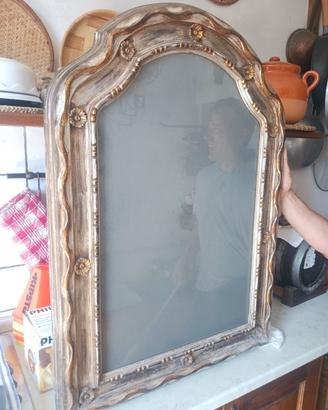 Specchio stile barocco con vetro opaco mis.  97x68