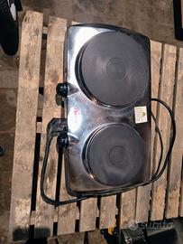 fornello elettrico portatile a due fuochi