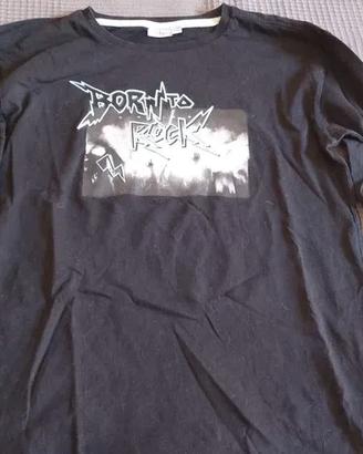 Maglia Ragazzo a maniche Lnghe Nera 12-13 Anni