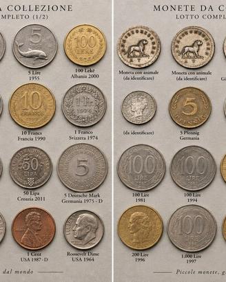 Lotto unico di monete di diversi paesi e periodi