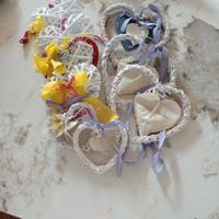 Cuori in legno decorativi 