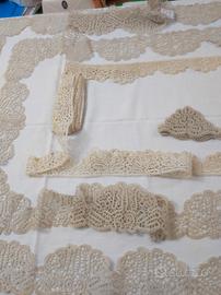 Pizzo a Tombolo ARTIGIANALE per finiture TOVAGLIE