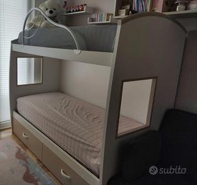 Letto a castello due piazze bambini