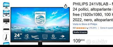 Monitor PHILIPS 24 pollici senza piedistallo