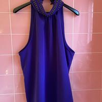 Maglietta smanicata Zara color viola cardinale