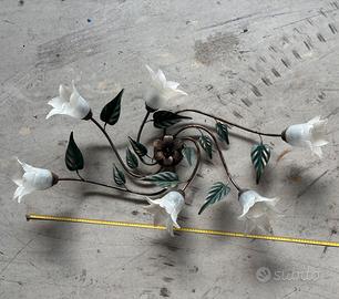 Lampadario in ferro battuto