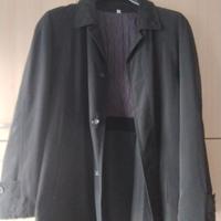 spolverino nero impermeabile 