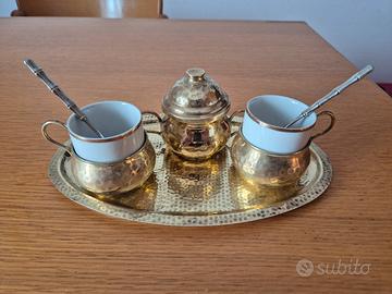 Servizio da caffè in ottone