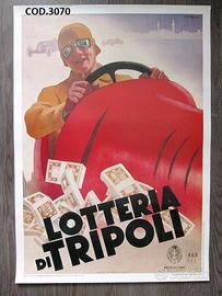 Poster pubblicitario lotteria di Tripoli  70x50