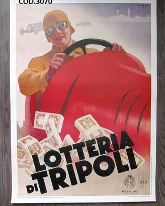 Poster pubblicitario lotteria di Tripoli  70x50