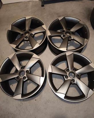 Cerchi lega 17 pollici per Audi + 4 tappetini omag