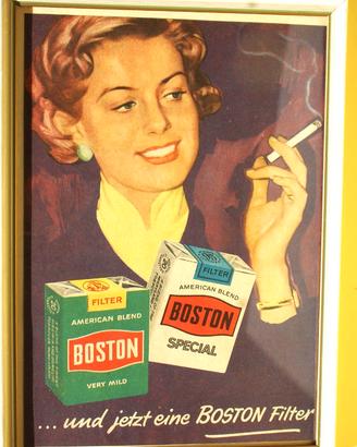 Poster  BOSTON FILTER  anni 30/40   18x25,5