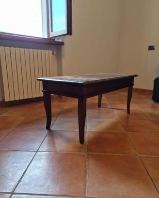 Tavolo da salotto in legno stile arte povera +vano