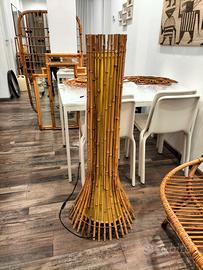 Lampada da terra in bambù anni 70
