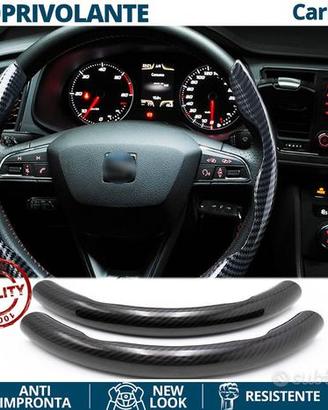 COPRIVOLANTE per SEAT Effetto FIBRA CARBONIO Nero