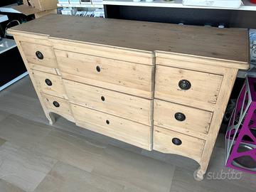 Comò tre cassetti shabby chic