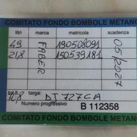 bombole metano per panda 70 litri