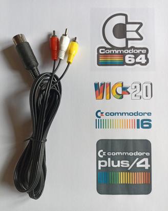 Cavo Audio Video Commodore C64 VIC20 Plus/4 c16