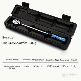 Chiave Dinamometrica Torque Wrench DZT  5-25 Nm (±