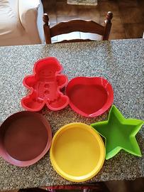 Set 5 teglie in silicone