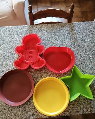 Set 5 teglie in silicone