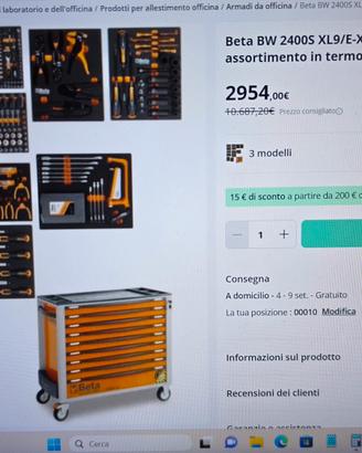 Carrello BETA XL Nuovo 487 utensili