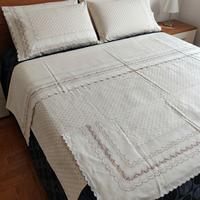 parure matrimoniale in cotone VINTAGE NUOVA